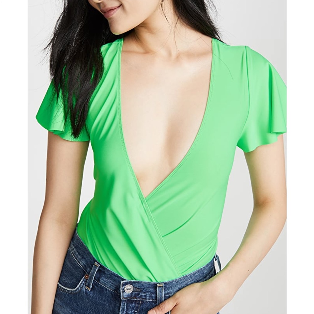 Amanda Uprichard Green Bodysuit
